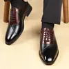 Sapatos Masculinos Transfronteiriços 7906 Social Quadrados Polidos com Cadarço Couro Sapatos Oxford Masculinos Tamanho Grande Sapatos de Couro Masculinos