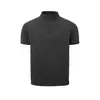 Camiseta de Punto de Manga Corta para Hombre con Rayas Esculpidas, Estilo Old Money, Corte Ajustado, Seda de Hielo para Negocios, Verano, Fábrica Transfronteriza Venta al por Mayor