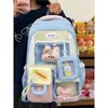 Mochila Escolar H7 Dopamina 2026 Nueva Dulce Femenina Color de Contraste Moda Más Fácil de Combinar Mochila de Gran Capacidad Bolso para Mujer