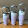 TYESO Copo de Gelo Portátil de Grande Capacidade para Mulheres, Copo Térmico para Uso Externo com Canudo, Garrafa de Água, Copo Duplo para Carro
