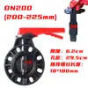Válvula Borboleta Manual tipo Wafer com Flange em UPVC Válvula Borboleta Turbina Manual Resistente a Ácido e Alcalino Válvula Borboleta de Plástico DN100/DN200