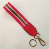 Nueva Cinta Colorida con Correa de Mano de Cuero de PU Correa de Mano Correa de Mano para Teléfono Móvil Llavero Llavero Cinturón Decorativo