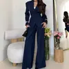 Comercio Exterior Europeo y Americano Ropa de Mujer Moda Transfronteriza de Amazon Otoño Boutique Casual Traje Pequeño Elegante Hermana Real Traje de Cuello V