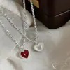 Collar con Colgante de Corazón Reversible de Doble Cara para Mujer, Diseño Único, Gargantilla Elegante y de Moda