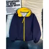 Moletom com Zíper Color-Block Outono 2026 Unissex Tendência Caimento Solto Casual Versátil Jaqueta de Casal