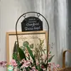 Arco de Ferro Estilo Vintage para Jardim, Inserções, Etiquetas e Placas Florais para Marcadores de Plantas, Decorações de Jardim e Enfeites para Vasos de Suculentas