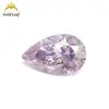 Venta al por mayor de fábrica moissanita de color forma especial gota de agua forma de pera piedra desnuda 1-3 quilates claridad VVS certificado código de cintura completo