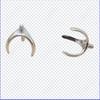Liga de Titânio F136 Três Pontas Bola Redonda Rosca Externa Vazio Brinco DIY Trago Auricular Trago na Língua Piercing para Comutador Formato Redondo