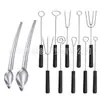 Juego Transfronterizo de 5 Piezas de Cucharas de Acero Inoxidable para Pintar Salsas, Herramientas de Cocina Restaurante Postre Pastel Occidental Cocina Chocolate