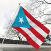 Bandera de Puerto Rico Transfronteriza Adecuada para Exteriores para Casas Tela de Poliéster de 3x5 Pies