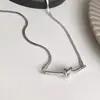 Colar de nó estilo punk moda aço titânio não desbota temperamento estilo frio versátil corrente curta para puxar clavícula corrente de pescoço