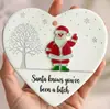Decoración de Amistad con Forma de Corazón para Nuevo Producto Transfronterizo Colgante Acrílico Plano 2D Regalo de Navidad Colgante para Árbol de Navidad