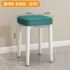 Banqueta Quadrada Nórdica para Jantar, Cadeira Simples para Vestir e Maquiagem, Cadeira para Mesa de Jantar Doméstica, Luxo Leve, Banqueta Pequena Empilhável para Sala de Jantar