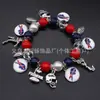 Pulseiras de Futebol Americano da NFL da Fábrica de Origem, em Estoque, Pulseiras Elásticas de Contas Estilo Europeu e Americano, Suporta Pedidos em Lote Mistos