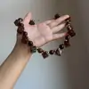 ¡Tan especial! Collar Cuadrado de Lunares con Estampado de Leopardo Marrón para Mujer, Diseño Exagerado de Nicho, Cadena Creativa para Clavícula, Nuevo Estilo de Principios de Otoño