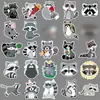 50 peças adesivos criativos de animal guaxinim pequeno adesivos para skate bagagem laptop carro moto decoração