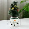 Escandinavo Novo Natal Boneco de Neve Vasos de Flores de Natal Cerâmica Vaso de Plantas Pintado Exportação Exportação Árvore de Natal Natal