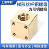 Tornillo de plomo trapezoidal Guía lineal Cuadrado cilíndrico Tapa de tuerca de latón NSBR10 T12 14 16 T20-T36