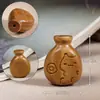Gato tallado de sándalo, jarrón pequeño, accesorio, amuleto de bolsa de la suerte, colgante de juego cultural DIY, estilo retro creativo, adorno para llavero