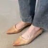 Versão em Couro~Estilo Retrô Salto Bloco Polido Bico Fino Sapato Único de Corte Baixo Feminino Elegante Salto Médio Sapatos Pequenos de Couro Sapatos para Ir ao Trabalho