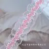 Elástico listo para usar del fabricante 2 cm Fila única Bidireccional Seda de pescado Flor de corona Ropa Lencería Accesorios para el cabello Encaje decorativo Banda elástica