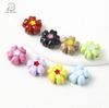 Estilo Ins Liga Flor Grande Gota de Óleo Contas com Furo Reto Corrente de Celular Pulseira Chaveiro Acessórios para Joias DIY Contas Versáteis