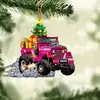 Enfeites de Natal Caminhão Entusiastas de Carros Festa de Natal Decorações Penduradas Motorista Decoração de Natal Pingente Acrílico Plano