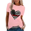 Camiseta do Dia da Independência 2025 VERMELHO Branco & Bêbado Estampa Americana Moda Top de Manga Curta para Homens e Mulheres