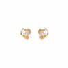 E1014 Versión coreana de aretes de perlas de amor de corazón aretes simples lisos aretes de temperamento Joker ventas directas de fábrica