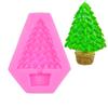 Molde de Silicona Fondant Árbol de Navidad Pastel Chocolate Molde Decoración Pez Seco DIY Horneado