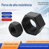 Porcas Sextavadas Grau 8, Porcas Sextavadas Galvanizadas de Alta Resistência Escurecidas e Espessadas com Rosca Fina, Aço Carbono, Disponíveis do Fabricante