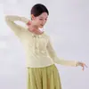 Pantalones de Danza Adelgazantes de Algodón y Lino de Cintura Alta para Mujer, Pierna Ancha Danza Moderna Danza China Sueltos de Largo Completo para Entrenamiento Pierna Recta