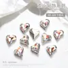 Acessórios para Nail Art: Strass com Base Pontuda, Strass Irregulares Brancos Transparentes em Formato de Coração, Strass Coloridos Grandes Irregulares em Formato de Coração, e Outros Acessórios de Decoração de Unhas Vestíveis com Formatos Únicos