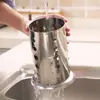 Tubo para palillos de acero inoxidable cesta redonda para palillos jaula para palillos vajilla de restaurante tubo para cuchillo y tenedor cesta de drenaje a prueba de moho cubo para palillos