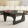 Mesa de centro madera maciza multifuncional mesa de té sala de estar mesa para el hogar estilo celebridad de internet ins mesa de centro minimalista de vidrio transparente celebridad de internet
