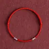 Pulsera de Hilo Rojo con Pez Koi para Mujer, Pulsera Minimalista de Buena Suerte y Amistad, Regalo Versátil para Pareja, Hecho a Mano