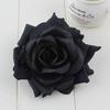 Fabricante Transfronterizo Flor de Rosa Rizada de 12 cm Flor para Tocados DIY Flor para Pared de Flores Flor para Sombrero Boda Flor de Tela Hecha a Mano Flor Artificial Cabeza