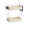 Creme estilo escritório desktop rack rack mesa de estudo papelaria notebook arquivo rack