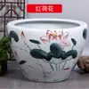 Tanque grande de patio de porcelana azul y blanca de Jingdezhen tanque de agua tanque de peces dorados cuenco de loto maceta de loto lirio de agua tanque de tortugas tanque de tortugas de hotel