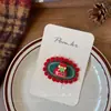 Nuevo Pasador de Pelo Tejido de Lana Estilo Coreano Navidad Hecho a Mano para Niños Dulce Clip Lateral para Flequillo Roto Lindo Clip Rompe