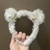 Faixa de Cabelo Cinnamonroll My Melody Sanrio Desenho Animado Fofa Headwear de Pelúcia Faixa de Cabeça para Maquiagem Faixa de Cabelo Presilha de Cabelo Anel para Mulheres