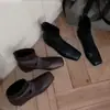 Botas de ballet elásticas retro únicas de 5 cm para mujer, nuevo modelo 2026, puntera cuadrada, elegantes botines tipo calcetín con diseño de nariz de cerdo, botines cortos