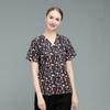 Ropa de lavado a mano, ropa quirúrgica estampada de manga corta para médicos, ropa de trabajo para salón de belleza oral para mujeres, ropa de algodón para cepillos de manos de hospital para mascotas para hombres