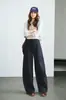 Pantalones de Mujer de Boutique 2026 Otoño de Tiro Alto de Doble Uso Pierna Curva Pierna Ancha Pantalones Cargo Casuales Pantalones Caqui
