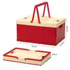 Caja de Regalo para Reunión Anual, Estilo Navidad y Año Nuevo, Caja de Almacenamiento Plegable, Caja de Regalo, Caja de Camping, Caja de Regalo Estilo IP, Cesta de Compras Portátil