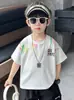 Camiseta de Manga Corta para Niños 2026 Nuevo Atuendo de Verano Fresco y Elegante para Niños Camiseta de Media Manga Top de Verano para Bebé Camiseta de Marca de Moda