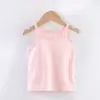 Nuevo Conjunto de 2 Piezas de Camisola Sin Costuras para Niñas, Ropa Fina para el Hogar de Bebé, Capa Base Protectora para el Vientre, Pijama Infantil para Verano al por Mayor