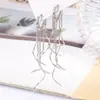 Estilo Coreano Super Hada Línea de Oreja de Onda Larga con Borlas Pendientes Inteligentes Simples para Mujer Accesorios de Oreja Elegantes para Estudiantes