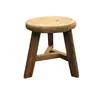 Mesa de Centro Redonda de Olmo Antigo ao Redor do Fogão para Fazer Chá Mesa de Madeira Maciça Simples Doméstica Estilo Chinês Mesa Pequena Baixa Mesa de Chá Pequena