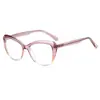Gafas de Ojo de Gato con Montura de PC Estilo Europeo y Americano para Hombres y Mujeres, Gafas Anti Luz Azul, Alto Atractivo Estético, Adecuadas para Lentes de Prescripción